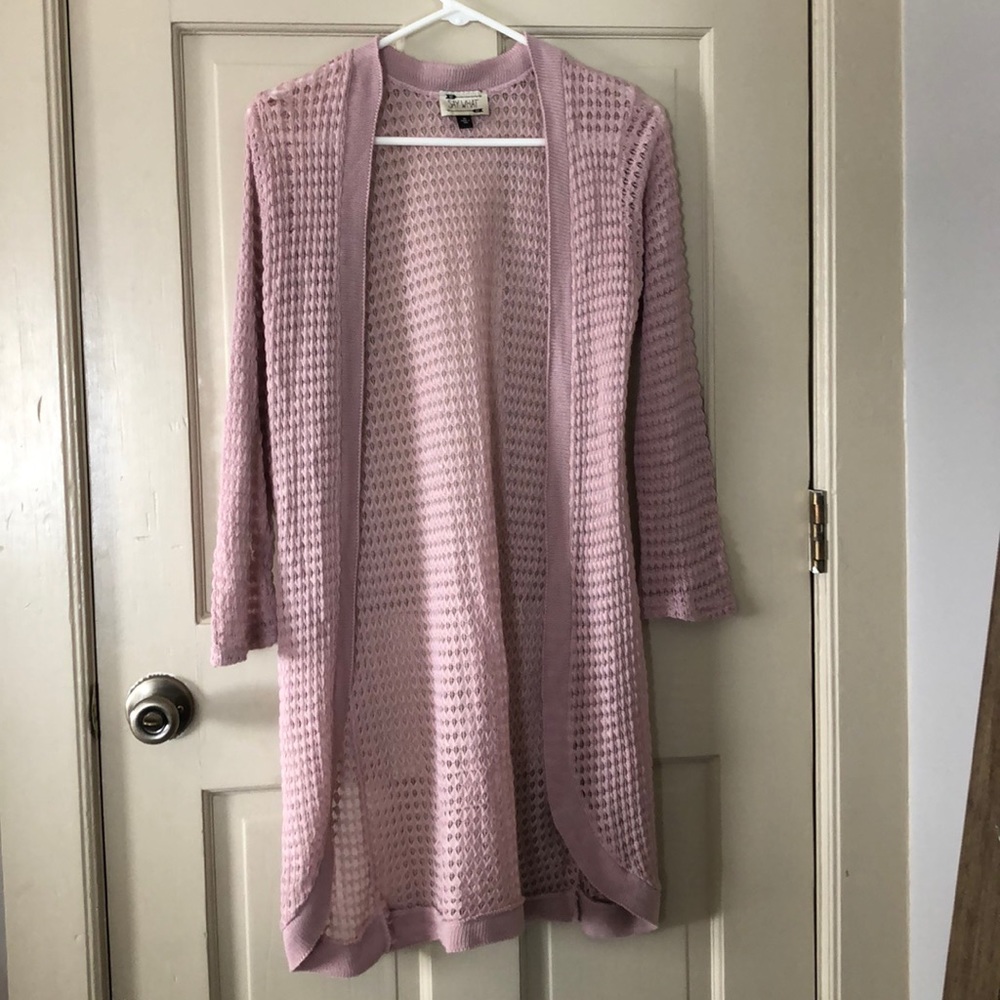 Mauve long cardigan
